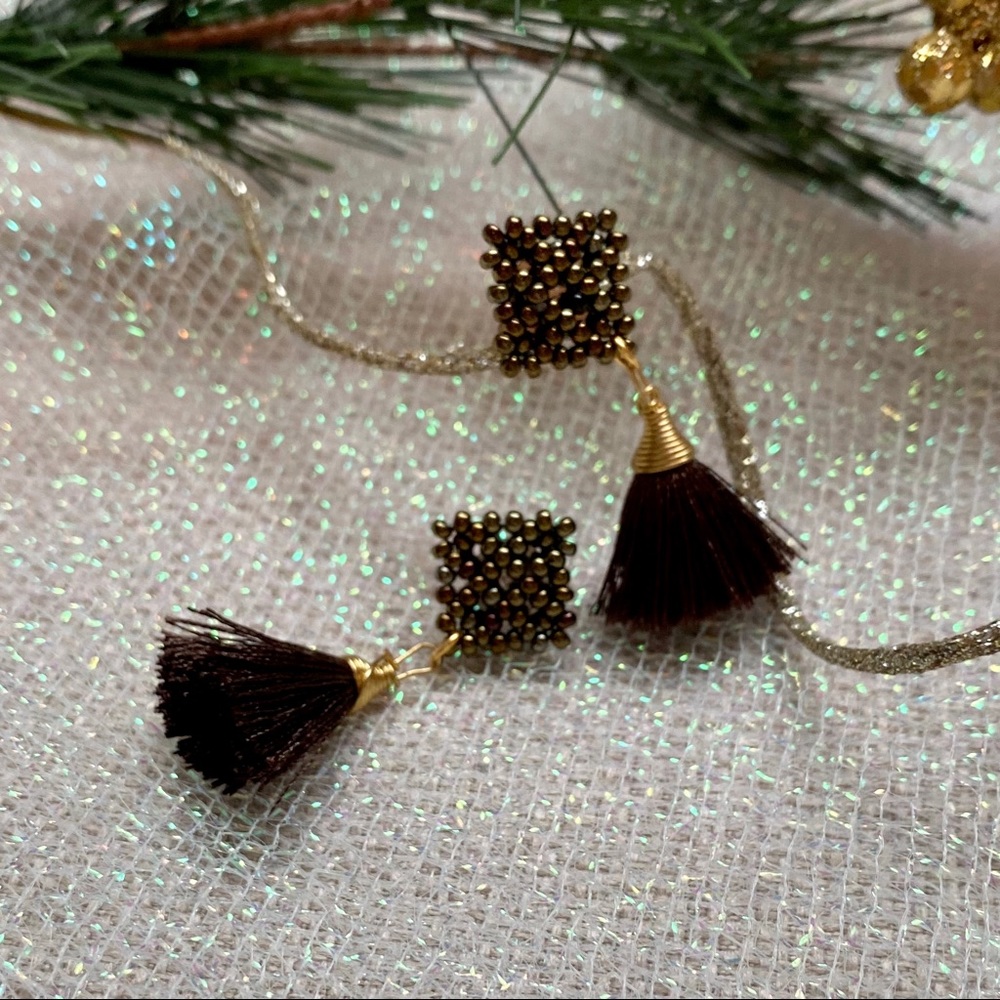 Huichol earrings by Ana Diaz. Boho. Bohemian